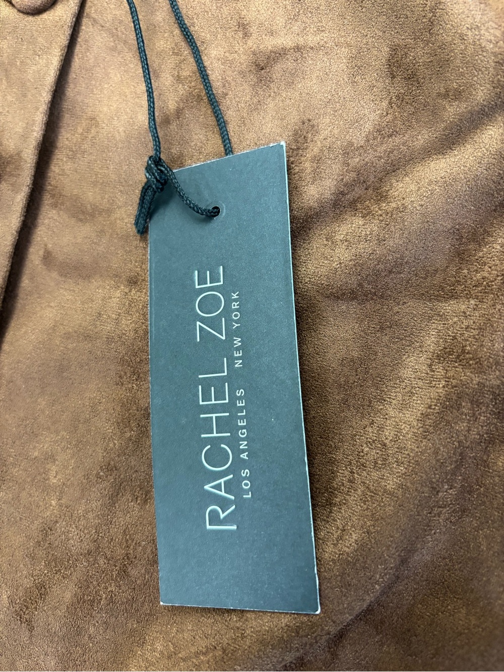 NWT Rachel Zoe Faux Suede Vest in Rustic Brown - Picture 5 of 6